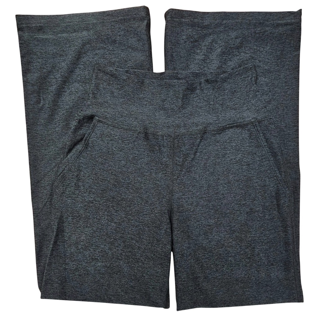 Beyond Yoga Wide Leg Pants Womens XS Gray Spacedye High Rise Flare Pilates Soft